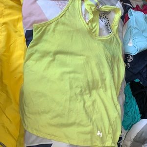 yellow under armour  t shirt